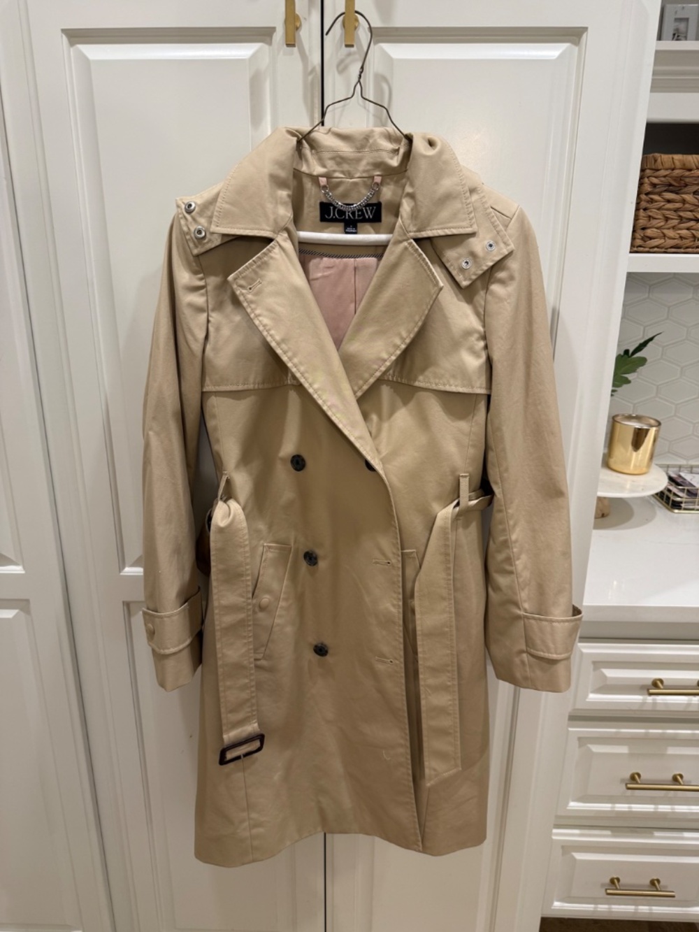 J Crew Icon Trench Coat - size 6 - Picture 5 of 9